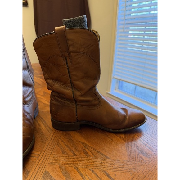Acme Boots Mens 10.5 D Brown Leather Cowboy Western Vintage USA 15705 - Picture 3 of 8